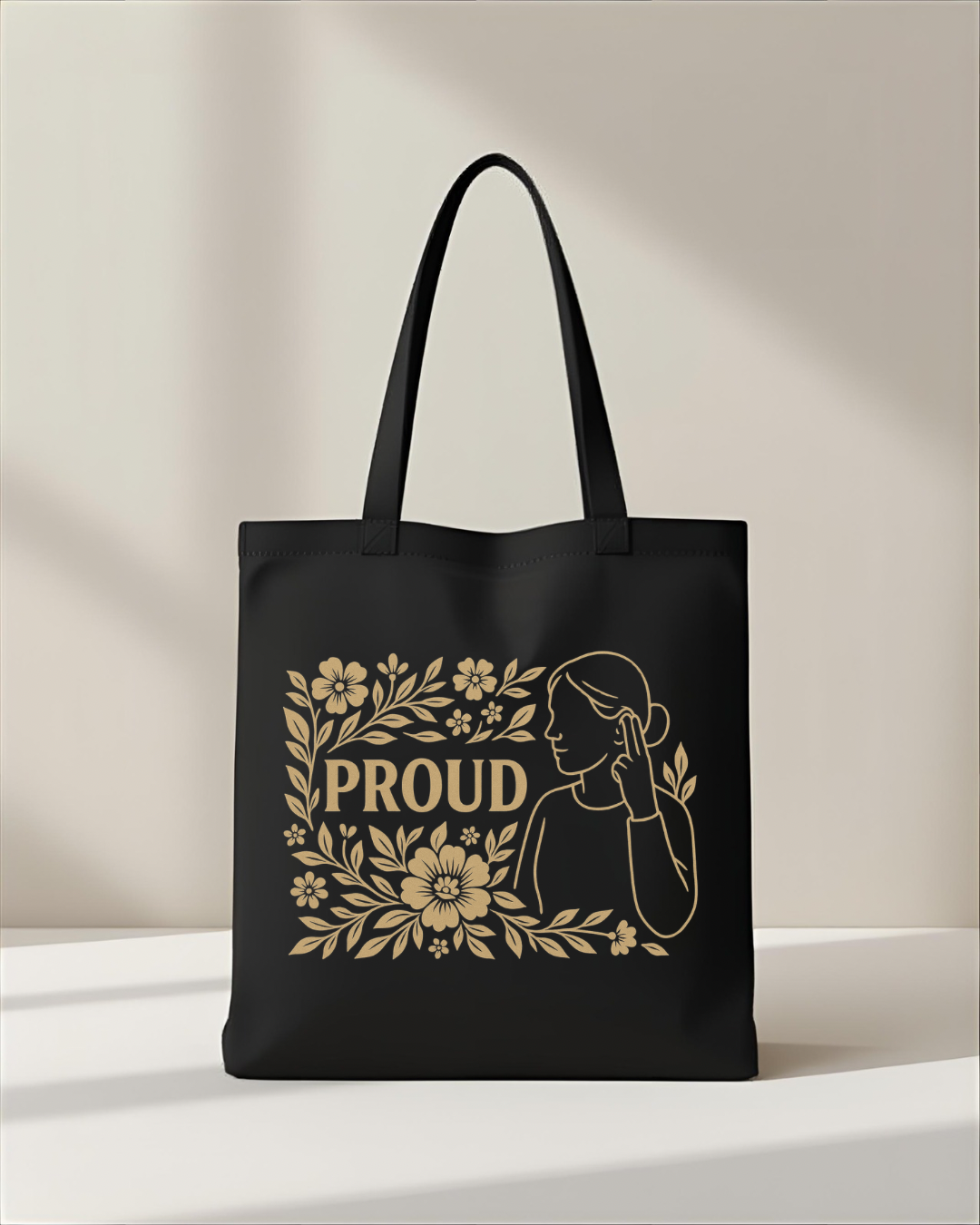 Proud Deaf Cotton Tote Bag