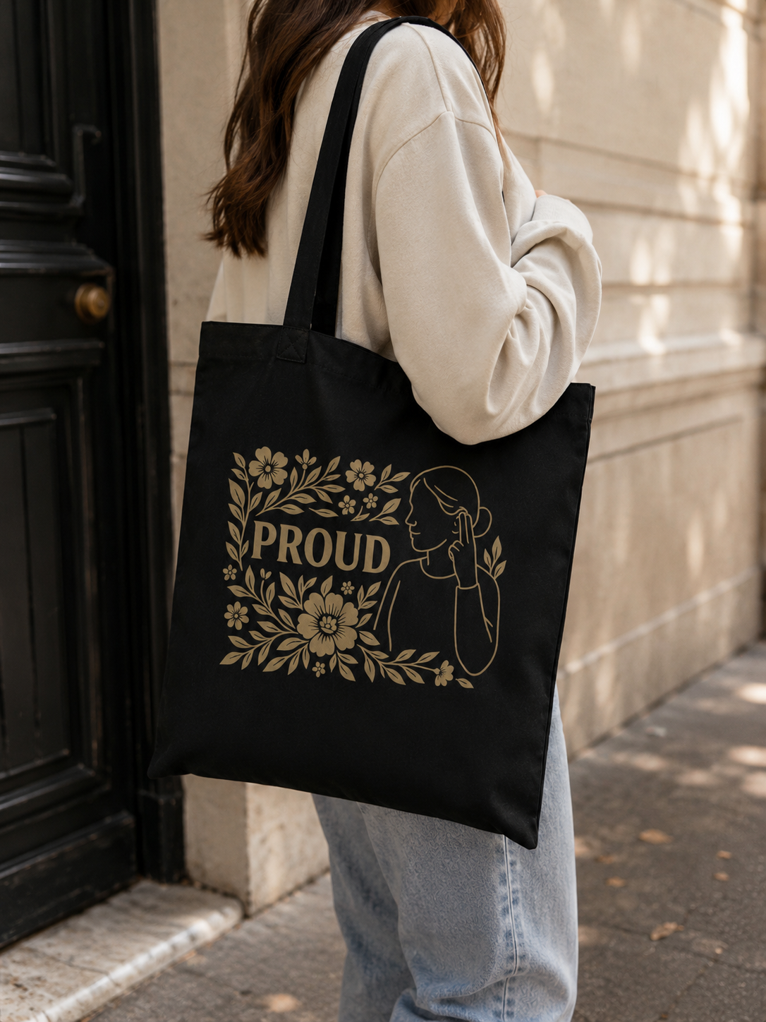 Proud Deaf Cotton Tote Bag